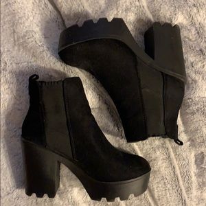 Chunky platform booties